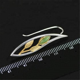 Wholesale-Leaves-925-Silver-Drop-indian-earring (5)